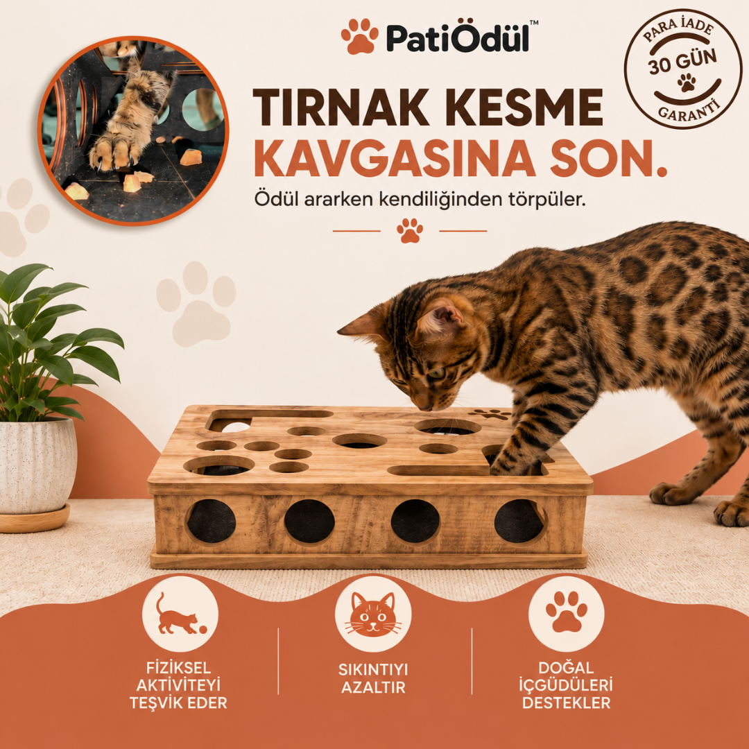 PatiÖdül™ Kedi Tırnak Törpüleme & Oyun Kutusu