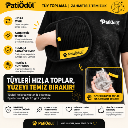 PatiÖdül™ Çift Yönlü Tüy Toplama Eldiveni