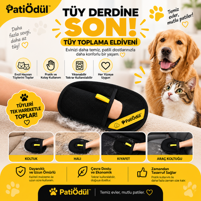 PatiÖdül™ Çift Yönlü Tüy Toplama Eldiveni