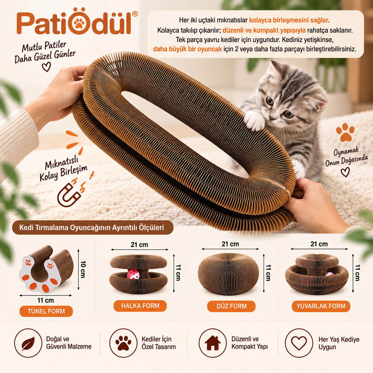 PatiÖdül™ Akıllı Tırmalama ve Oyun Yatağı